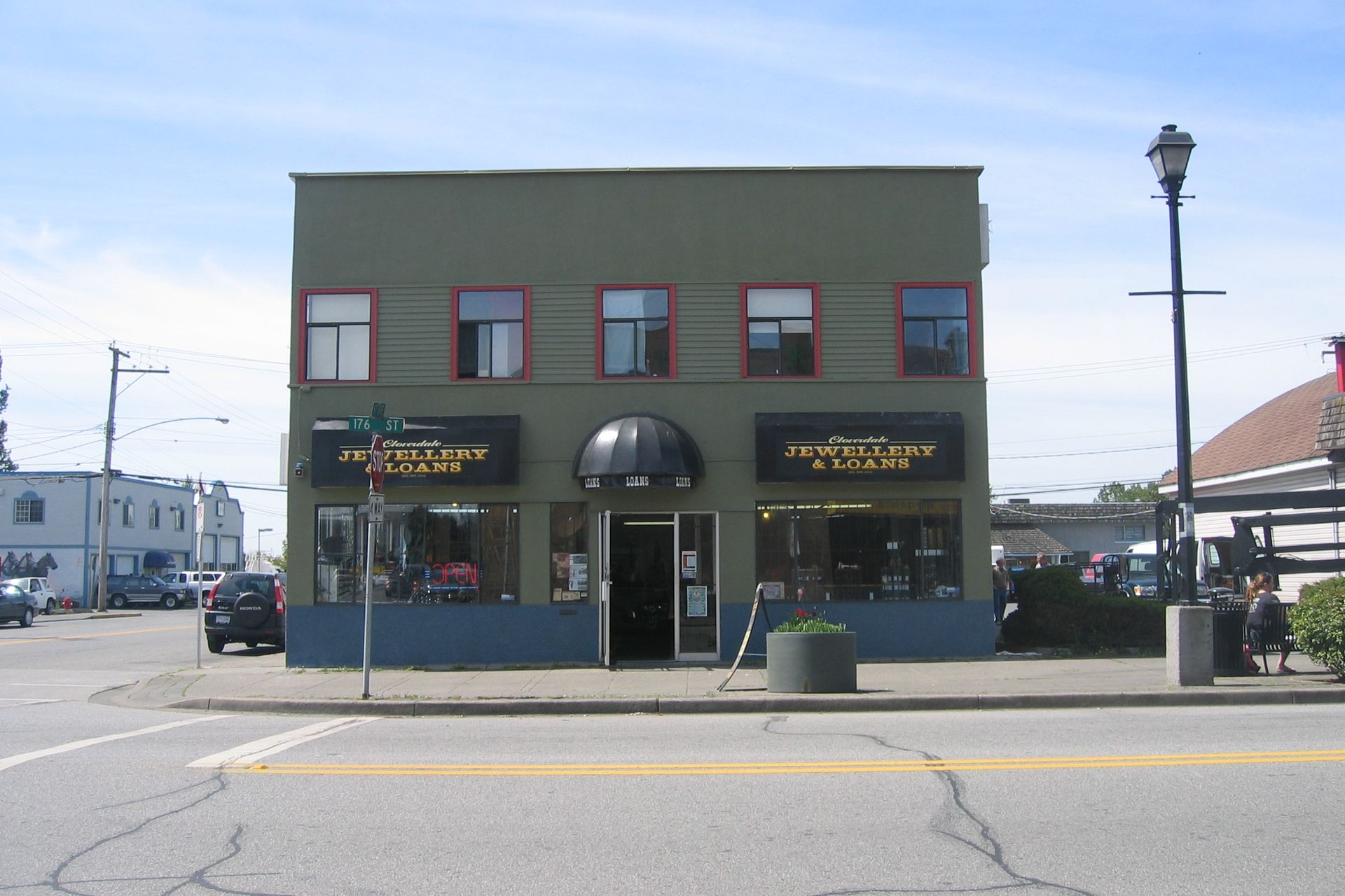 Heritage commercial building on Cloverdale's historic main street