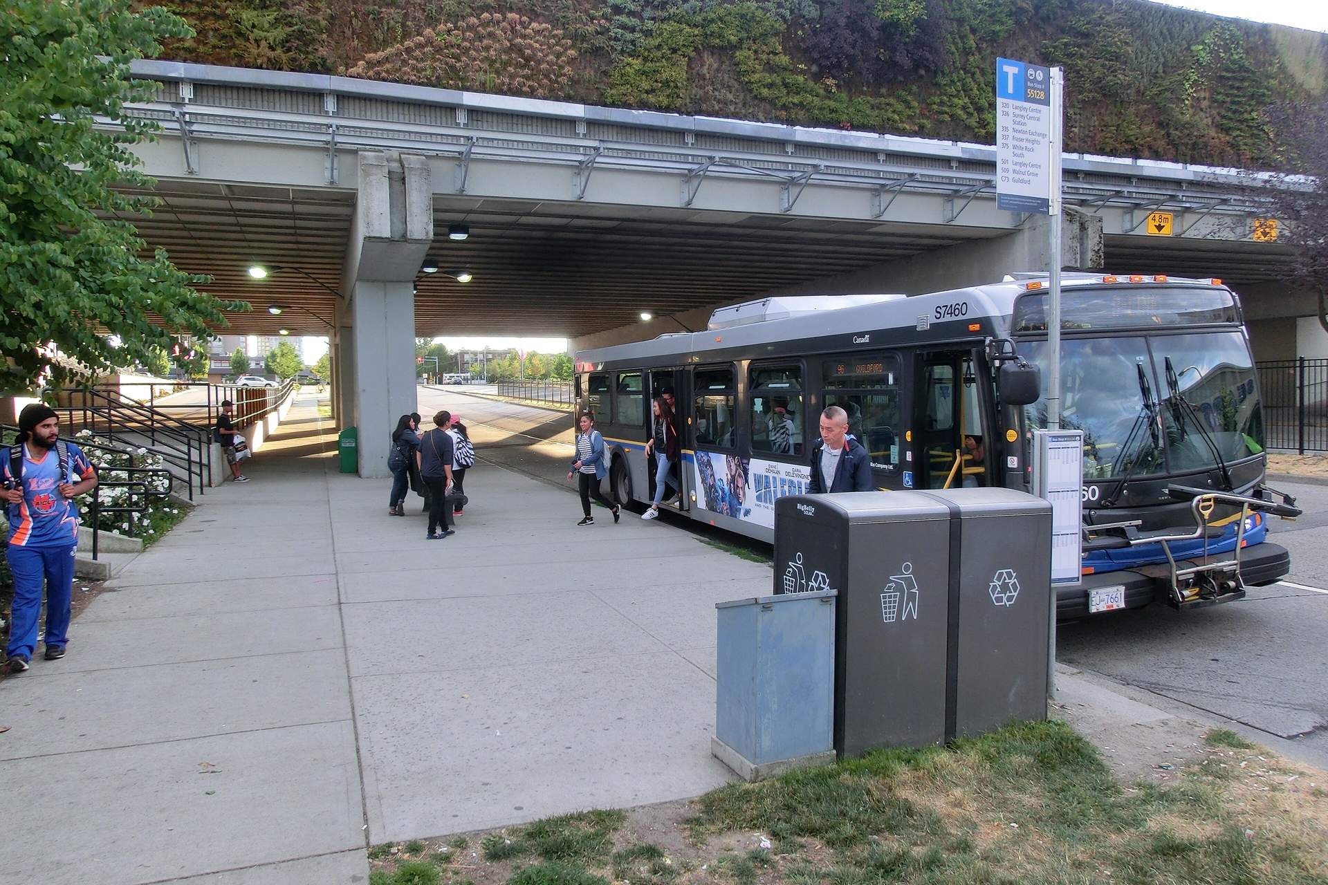 Buses at Guildford Exchange beside Guildford Town Centre