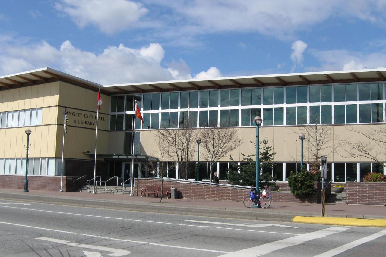 Langley City Hall and library on Douglas Crescent