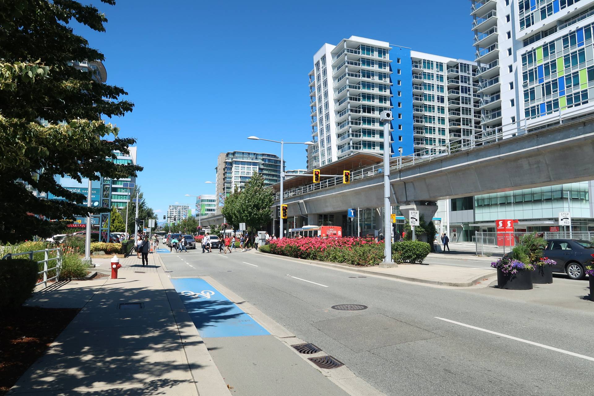 New residential towers along No. 3 Road in Richmond City Centre