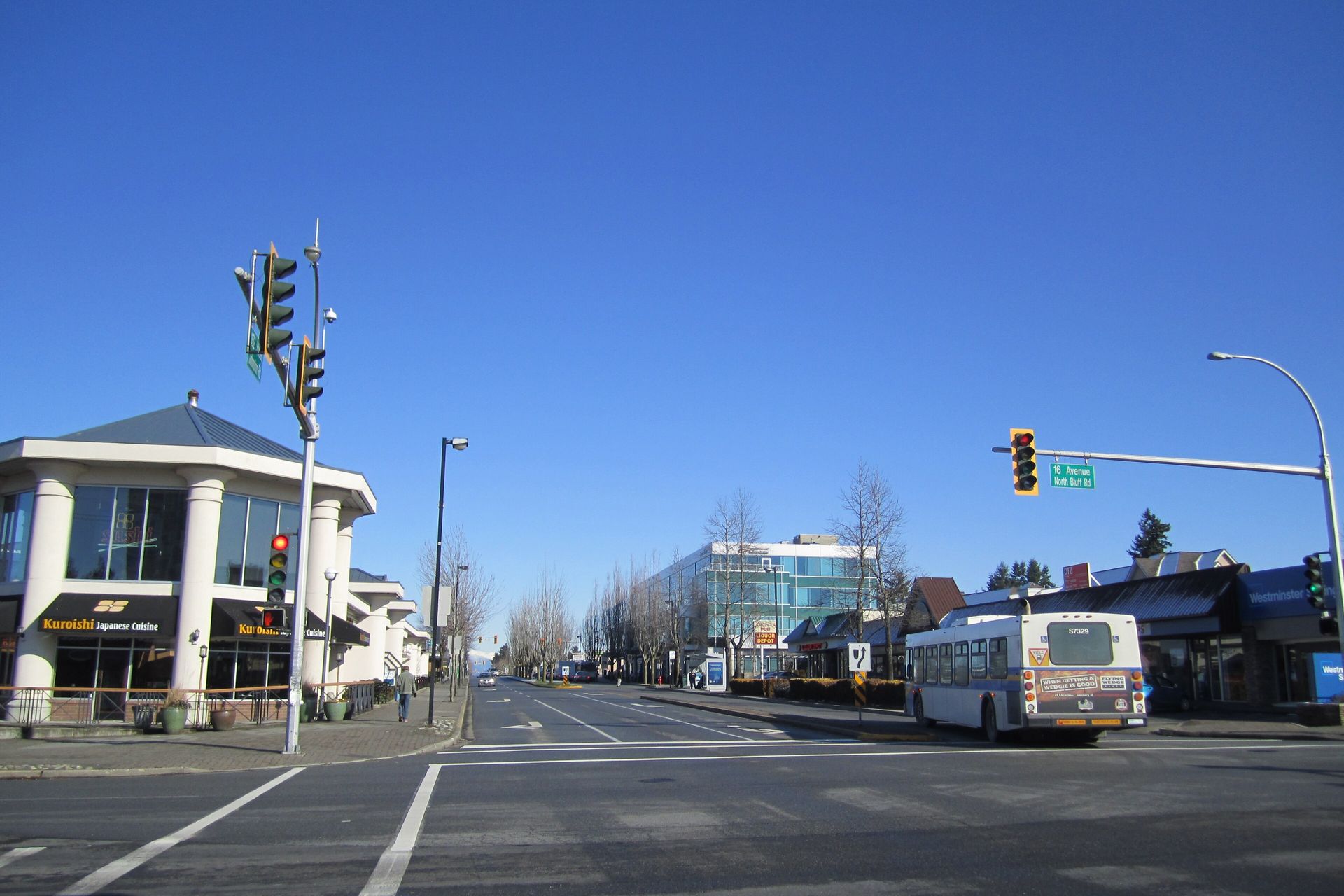 Looking north along 152 Street into the South Surrey town centre