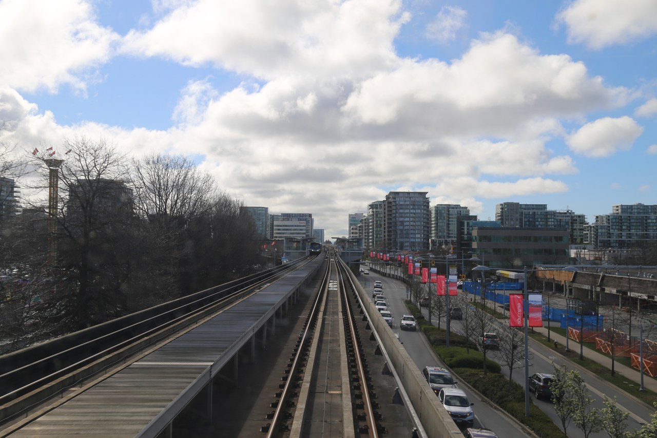 Richmond, British Columbia skyline along the Canada Line