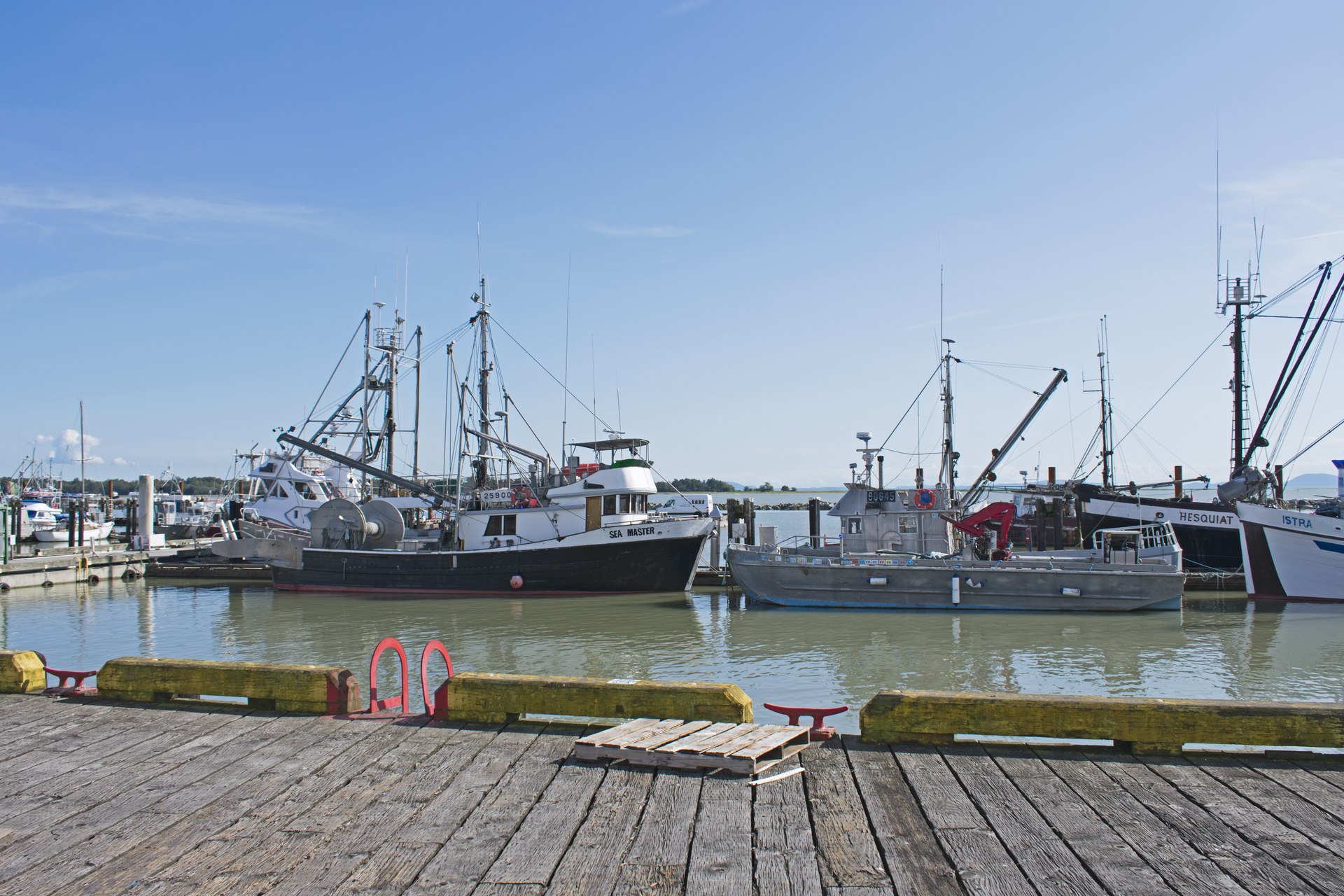 Steveston Harbour on Fraser River viewed from Gulf of Georgia Cannery, Richmond