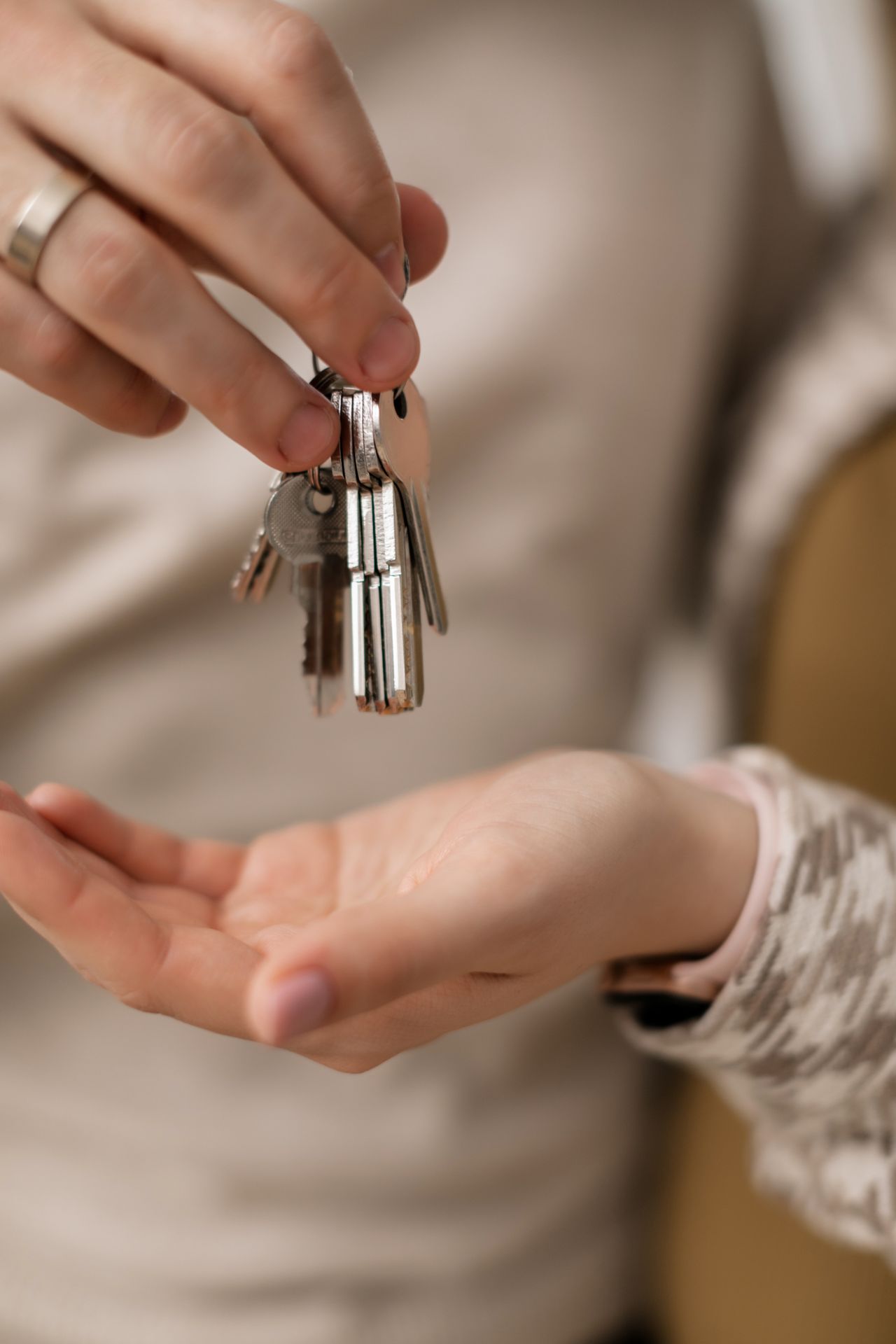 House keys handed over at completion